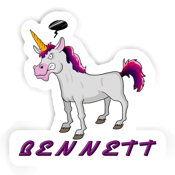 Bennett Sticker Angry Unicorn Notebook Image