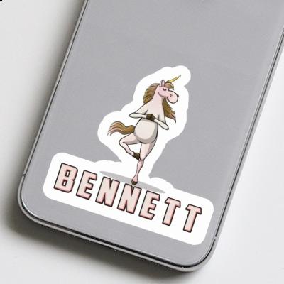 Bennett Autocollant Licorne de yoga Notebook Image