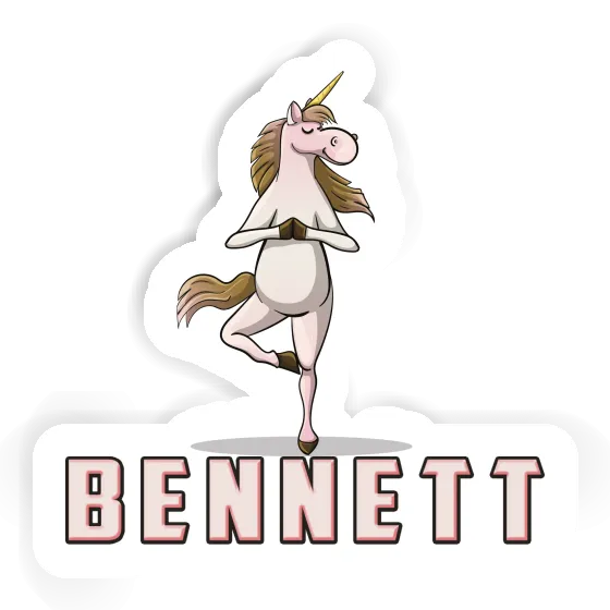 Bennett Sticker Yoga Unicorn Image