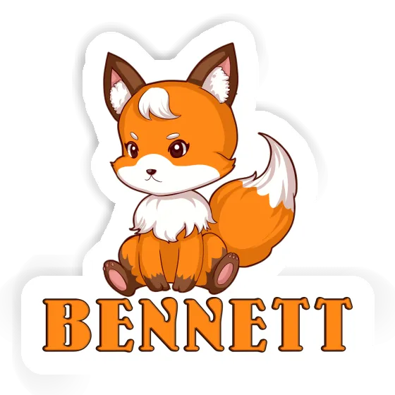 Sitting Fox Sticker Bennett Notebook Image