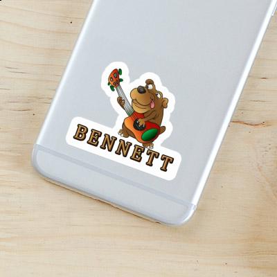 Guitar Dog Sticker Bennett Notebook Image