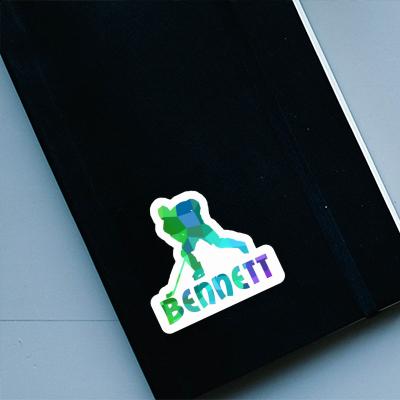 Hockey Player Sticker Bennett Laptop Image