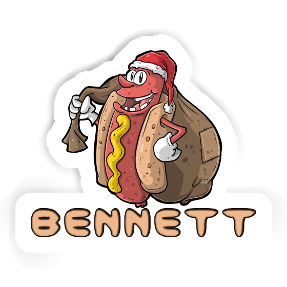 Sticker Weihnachts-Hotdog Bennett Image