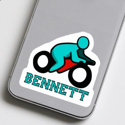 Sticker Motorbike Driver Bennett Laptop Image