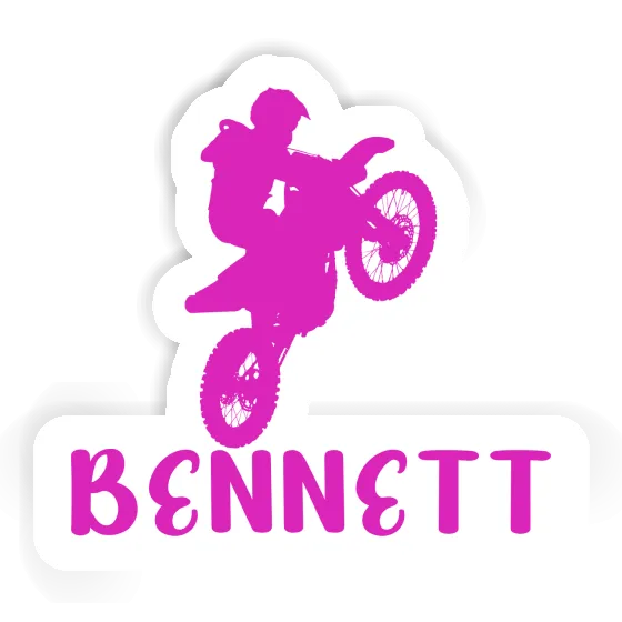 Sticker Motocross Rider Bennett Notebook Image