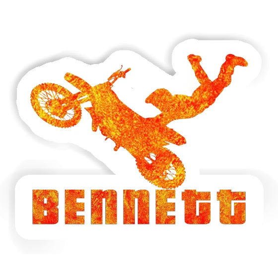 Motocross Rider Sticker Bennett Laptop Image