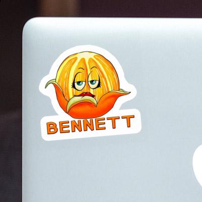 Orange Sticker Bennett Notebook Image