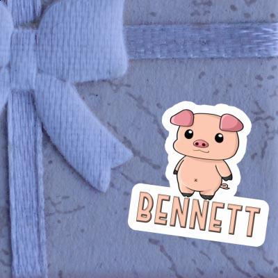 Bennett Sticker Schweinchen Laptop Image