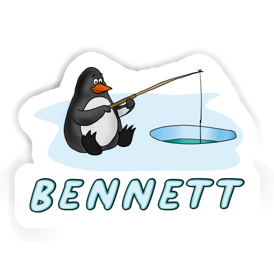 Fishing Penguin Sticker Bennett Notebook Image