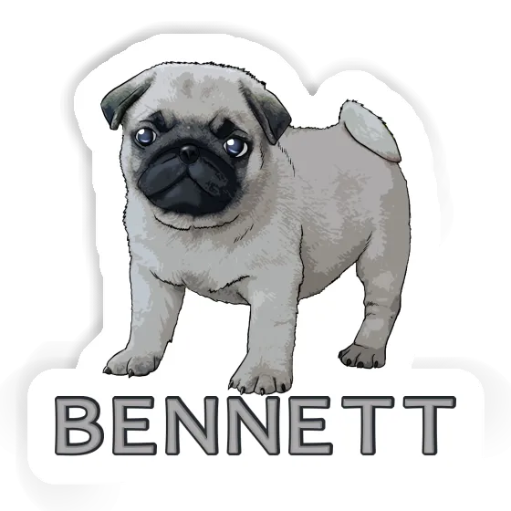 Sticker Bennett Pug Laptop Image