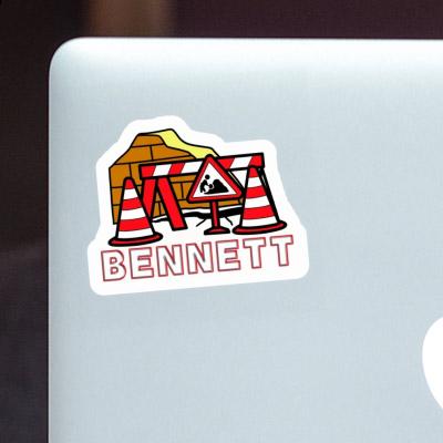 Bennett Autocollant Construction de routes Laptop Image