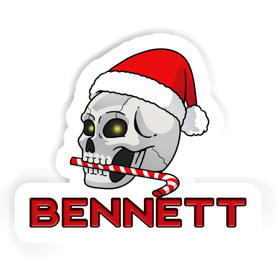 Sticker Bennett Christmas Skull Notebook Image