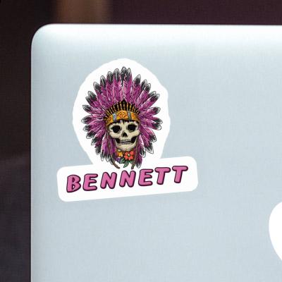 Bennett Sticker Damen Totenkopf Notebook Image