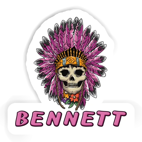 Ladys Skull Sticker Bennett Laptop Image