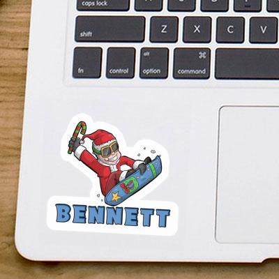 Snowboardeur Autocollant Bennett Image