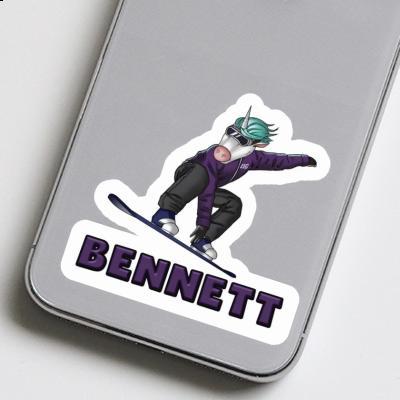 Bennett Sticker Snowboarderin Laptop Image