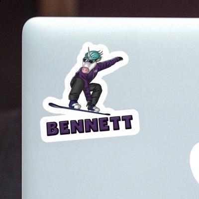 Bennett Sticker Snowboarderin Notebook Image