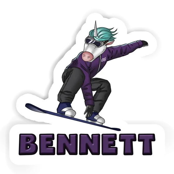 Bennett Sticker Snowboarder Notebook Image