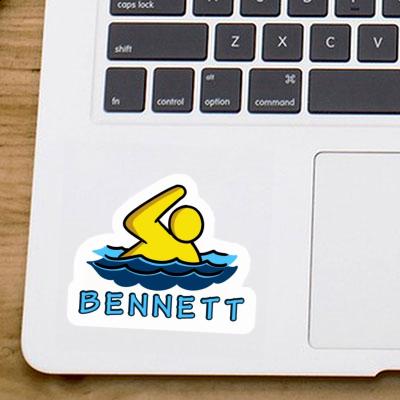 Bennett Sticker Swimmer Laptop Image