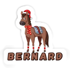 Christmas Horse Sticker Bernard Image