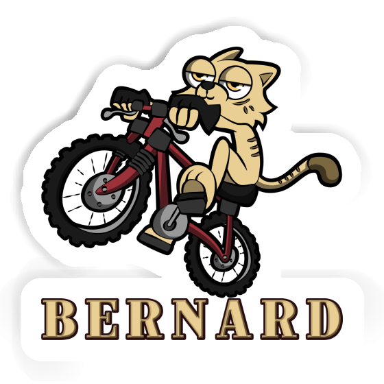Autocollant Chat à vélo Bernard Autocollant Chat à vélo Bernard Image