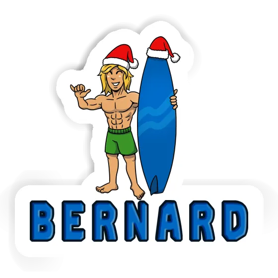 Weihnachtssurfer Sticker Bernard Laptop Image