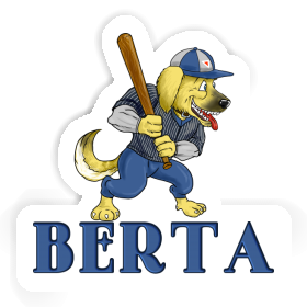 Baseball Dog Sticker Berta Image