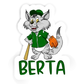 Baseball Cat Sticker Berta Image