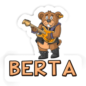 Sticker Berta Guitarist Image