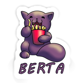 Sticker Berta French Fry Cat Image