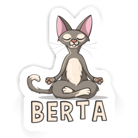 Sticker Berta Yoga Cat Image