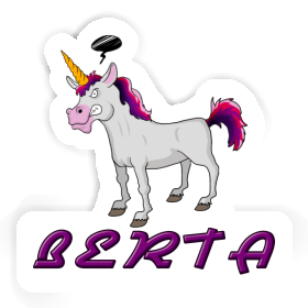 Berta Sticker Angry Unicorn Image