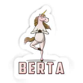 Sticker Berta Yoga Unicorn Image