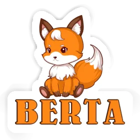 Sticker Sitting Fox Berta Image