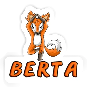 Sticker Berta Yoga Fox Image