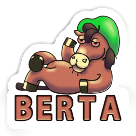 Sticker Lying horse Berta Image