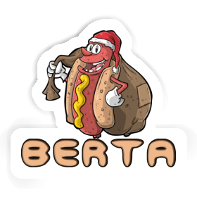 Berta Sticker Christmas Hot Dog Image