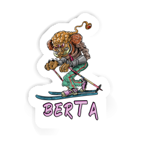 Telemark Skier Sticker Berta Image