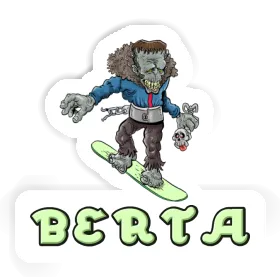 Snowboarder Sticker Berta Image