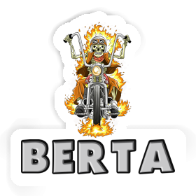 Motorcycle Rider Sticker Berta Image