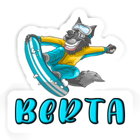 Berta Sticker Snowboarder Image