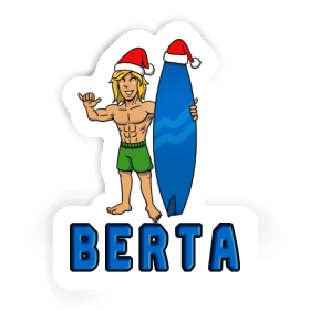 Sticker Berta Christmas Surfer Image