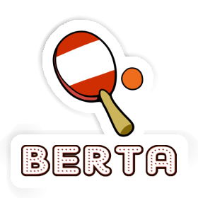 Berta Sticker Table Tennis Paddle Image