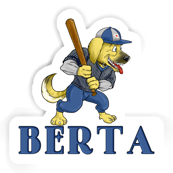 Baseball-Hund Sticker Berta Image