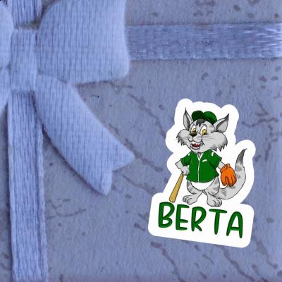 Baseball Cat Sticker Berta Laptop Image