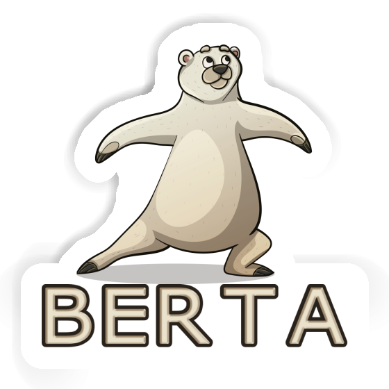 Sticker Berta Yoga Bear Laptop Image