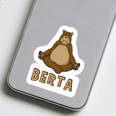 Sticker Berta Yoga-Bär Notebook Image