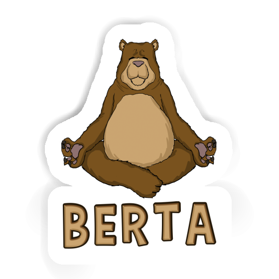 Sticker Berta Yoga-Bär Notebook Image