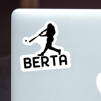 Berta Sticker Baseball Player Laptop Image