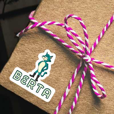 Sticker Standing Cat Berta Notebook Image